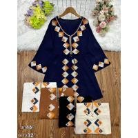 ราคา เสื้อปักลาย อก46ยาว32น คอวีผ้าปักลายดอกไม้เนื้อผ้านิ่ม ใส่สบายไม่ร้อน ขายปลีกและขายส่ง (22349700671)