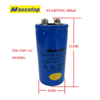 ราคา แคปสตาร์ท สตาร์ทมอเตอร์ คาปาซิเตอร์สตาร์ท CD60 ขนาด100 500uF (21432235814)