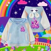 ราคา PINKเสื้อกันหนาวเด็กมีฮู้ด pony แบบหนา ขนมิ้น กระเป๋าหน้า ลายน่ารัก (24959835440)