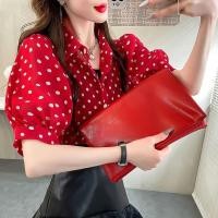ราคา เสื้อเชิ้ตคอโปโลแขนสั้นลายจุดสีแดงสไตล์ย้อนยุคสไตล์ฝรั่งเศสฤดูร้อน 2025 ทรงหลวม แขนพอง ปกโปโล กระดุม (24770248073)