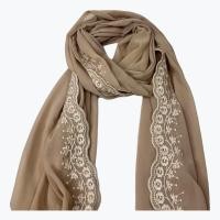 ราคา Jifang ผ้าคลุมไหล่ผ้าคลุมไหล่แฟชั่นผ้าชีฟองปักปลายลูกไม้ลายดอกลายดอกไม้ QT06ผ้าฮิญาบมุสลิมอบับเบิ้ล (24459614014)