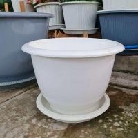 ราคา กระถางต้นไม้ ขนาด22 นิ้ว กระถางใหญ่ อ่างบัวทรงสูง เจาะรูได้ (21045989259)