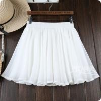 ราคา กระโปรงสั้นทรงเอเอวยาง กระโปรงผ้าชีฟองสองชั้นไซส์ใหญ่พิเศษสำหรับผู้หญิงไซส์ใหญ่ กระโปรงทรงเอ กระโปรงจีบ (24811646561)