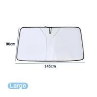 ราคา ม่านบังแดดกระจกหน้ารถยนต์ แบบพับได้ กันแดด ป้องกัน UV เพิ่มความเป็นส่วนตัว แผ่นบังแดดติดกระจกรถภายใน (24471259716)