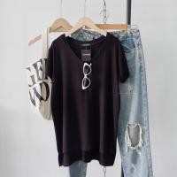 ราคา เสื้อคอวีหน้าสั้น หลังยาว ผ้าเรย่อนเนื้อนิ่มเด้ง (24961120198)