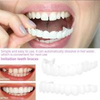 ราคา LOVE store teeth whitening Teeth Braces Simulation Denture Dental veneers Silicone fake teeth Perfect Smile braces False tooth 2Pcs Set (24239545432)