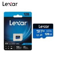 ราคา 100 ผลิตภัณฑ์ของแท้ อะแดปเตอร์ส่งฟรี เครื่องอ่านการ์ด Lexar 633x ประสิทธิภาพสูง MicroSDHC 32GB MicroSDHC 64GB 128GB 256GB UHS I ไมโครการ์ด SD สีฟ้าการ์ดความจำ A1แฟลชบัตร TF V30 (23972814833)