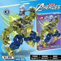 ราคา เข้ากันได้กับเลโก้ เมชา ฮัลค์ กัปตันอเมริกา ไอรอนแมน ชุดเกราะต่อสู้ ของเล่นประกอบปริศนา (24584974069)