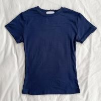 ราคา เสื้อยืดแขนสั้นทรงเข้ารูปคอกลมสไตล์ลำลองสำหรับผู้หญิง ฤดูร้อน 2024 ผ้าฝ้ายสแปนเด็กซ์เนื้อนุ่มสบาย เสื้อยืดคอกลมแขนสั้นลายพิมพ์ (22699062456)