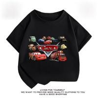 ราคา เสื้อยืดผ้าฝ้ายแท้สำหรับเด็กผู้ชาย Lightning McQueen แขนสั้นเด็กเสื้อยืดการ์ตูน Cars (22627124375)