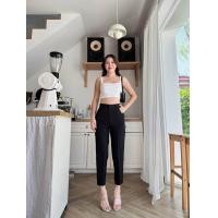 ราคา กางเกงขายาว 8 ส่วน ทรงกระบอกเล็ก A5 ผ้า เปเป้ (24866475387)