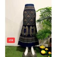 ราคา กระโปรงหางปลายาว ผ้าฝ้ายหมักโคลนอย่างดีงานฟรีไชต์ กระโปรงผ้าไทยผ้าถุง (24008504633)