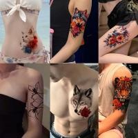 ราคา 6 ชิ้น Tattoo sticker สติกทูรอยสัก ลายสักติด ทน 5 7วัน รอยสักชั่วคราว รอยสักปลอม สติ๊กเกอร์แท็กทรู (24618728924)