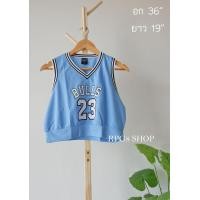 ราคา เสื้อบาสทรงครอป แขนกุด ใส่สบาย ใส่ออกกำลังได้ พิมพ์ลาย BULLS 23 (22069721878)