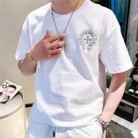 ราคา ย้อนยุคChrome Heartsเสื้อผ้า Chrome Hearts ฤดูร้อนปี 2021 เสื้อยืดหลวม ๆ สำหรับผู้ชายใหม่พร้อมพิมพ์ภาพ Crowe heart trend (24553524977)