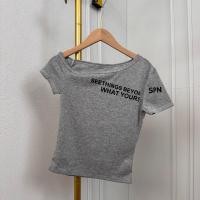 ราคา SpinnyHouse เสื้อปาดไหล่ แขนสั้น เสื้อปาดเฉียง สกรีนฟอนท์มินิมอล พร้อมส่ง ผ้ายืดนิ่มใส่สบายสุดๆ ใส่เที่ยวคาเฟ่ สาวอวบใส่ได้ รุ่น สไลเดอร์แขนสั้น SEETHINGS (24866606089)