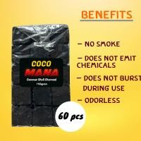 ราคา ถ่านกะลามะพร้าวไร้ควัน 1 กิโล กับ 500กรัม 1kg and 500 grams ถ่านลูกเต๋า ถ่านอัดแท่ง ถ่านบาร์บีคิว เกรดพรีเมี่ยม Coconut Shell Charcoal Cubed by Coco Mana (24784874975)