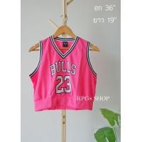 ราคา เสื้อบาสทรงครอป แขนกุด ใส่สบาย ใส่ออกกำลังได้ พิมพ์ลาย BULLS 23 (22069721882)