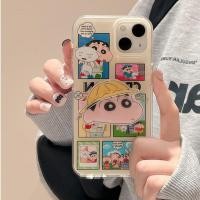 ราคา จัดส่ง24ชม iPhone 15 14 13 12 11 Pro Max เคส for เคสไอโฟน11 บางเบาพกพาง่าย น่ารัก การ์ตูน แฟชั่น เครยอนชินจัง พร้อมขาตั้ง วัสดุIMD Case (19933529437)