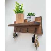 ราคา ชั้นวางกุญแจแขวนผนัง ทีเก็บกุญแจพร้อมชั้นแขวน ที่แขวนกุญแจติดผนัง สินค้าผลิตในไทย (23780970848)