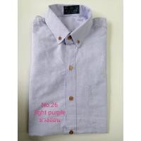 ราคา เสื้อเชิ้ตผู้ชายแขนสั้น สีดำ มี 24สี ผ้าอ๊อกฟอร์ด (23366089181)