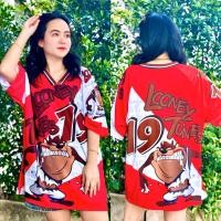 ราคา เสื้อแขนสั้นผ้าไมโคร TAZ ทรงโอเวอร์ไซส์ ผ้านุ่มใส่สบาย ระบายอากาศได้ดี ไม่ร้อน (23115656020)