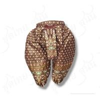 ราคา โจงกระเบนเด็ก ชุดไทยเด็ก กางเกง โจงกระเบนสำเร็จรูป ผลิตจากผ้าไหมพิมพิ์ทอง ราคาถูก (1042214507)