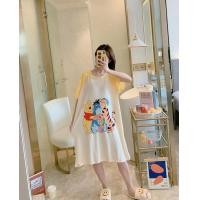 ราคา ชุดนอนใส่สบาย ชุดนอนแนวสาวเกาหลี กระโปรงเนื้อนิ่ม เดรส ลายการ์ตูน ไซส์ใหญ่ฟรีไซด์ รอบอกได้ถึง 50 นิ้ว พร้อมส่งในไทย (24662977018)