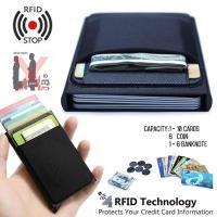 ราคา Ultra Thin Aluminium Automatic Pop Up Smart Wallet ผู้ถือบัตรเครดิตธนาคาร Mini Rfid (21378925891)