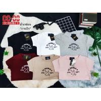 ราคา เสื้อยืด ผ้าเรย่อน งานปักCC OO เนื้อผ้าดีทรงสวยใส่สบาย อก32 38 ยาว23 มี 6 สี ดำ ขาว เทา แดง กะปิ เบจ (17429164476)