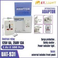 ราคา ปลั้กไฟ หลายขา USB 2ช่อง ปลั้กไฟทั่วโลก Electric Plug Socket Adapter International Travel Universal USB Converter Socket (24358641535)