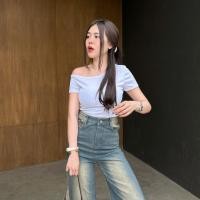 ราคา SpinnyHouse เสื้อปาดไหล่แขนสั้น ปาดไหล้ ทรงรัดรูป ผ้ายืดตามตัว ผ้าร่องยืดใส่สบาย สาวอวบใส่ได้ ใส่ปาดไหล่ได้ทั้งสองข้าง พร้อมส่ง รุ่น สไลเดอร์แขนสั้น (24948472539)