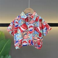 ราคา TOP clothing เสื้อเชิ้ตเด็กแขนสั้น เสื้อเชิ้ตเด็กโตผู้ชาย เด็กผู้หญิง สไตล์เกาหลี ลายพิมพ์น่ารัก ใส่สบาย เสื้ออย่างเดี่ยว (24662076826)