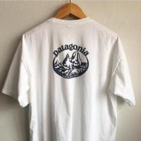 ราคา New American Vintage Patagonia Bata Mountain Print Loose Cotton Short Sleeve T shirt for Men Tee (17463236929)