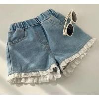 ราคา Babyonline Y440 OF3 D2 กางเกงยีนส์ขาสั้นแต่งลายลูกไม้สำหรับเด็กผู้หญิง มีกระเป๋าหน้า2ข้าง ผ้าฝ้าย นิ่ม ใส่สบาย (20036738187)