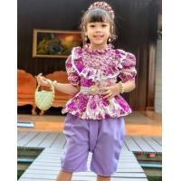 ราคา ราคาถูก ชุดไทยเด็ก เสื้อผ้าเด็กผู้หญิง ชุดโจงกระเบนเด็กผู้หญิง พร้อมส่งในไทย (24403616715)