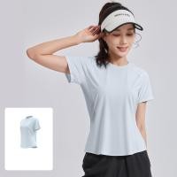 ราคา MP SPORTS ชุดออกกำลังผญ เสื้อ ออกกำลังกาย เสื้อ วิ่ง แขนสั้นด้านหลังผ้าตาข่ายโค้ง เสื้อ โยคะ (24834503945)