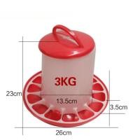 ราคา CHONGN ขวดน้ำไก่ ถ้วยให้น้ำไก่ ถ้วยให้อาหารไก่ ถังใส่น้ำไก่ ที่ให้อาหารไก่ 10กก สีแดง ถังอาหารนก (24845636847)