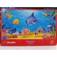 ราคา ดินสอสีไม้ระบายน้ำ คอลลีน 12 24 36 สี รุ่น Watercolour Pencils Colleen (19768783246)