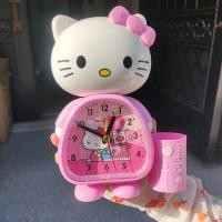 ราคา Hello Kitty Clock นาฬิกาปลุกคิตตี้น่ารัก รุ่นที่เสียบปากกา นาฬิกาปลุกสําหรับเด็ก (23205938196)