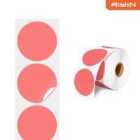 ราคา AiYin สติ๊กเกอร์ความร้อนวงกลม แบบสี 40x40 30x30 50x50 mm ฉลากสินค้า โลโก้สินค้า บาร์โค้ด เลเบลกันน้ำ Label Thermal Sticker (24383012324)