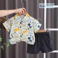 ราคา เสื้อผ้าแฟชั่นเด็ก เสื้อผ้าเด็กผู้ชาย หล่อๆ เท่ๆ ชุดเซ็ต 2 ชิ้น Size80 120cm (24499636791)