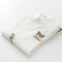 ราคา เสื้อเชิ้ตแขนยาวลายปักสไตล์เกาหลีสำหรับผู้หญิง เสื้อเชิ้ตลายกระต่ายลำลอง ทรงหลวม สไตล์ฤดูใบไม้ผลิ 2021 (21943354168)