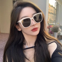 ราคา แว่นกันแดดทรงกลมสไตล์เกาหลีสำหรับผู้ชายและผู้หญิง ป้องกันรังสียูวี ทรงกรอบสีขาว แว่นกันแดดสำหรับใบหน้าใหญ่ สไตล์ฤดูร้อน 2024 (23886268571)