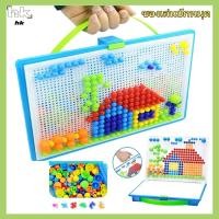 ราคา สร้างสรรค์ 296 Pcs เห็ดแพทช์แผง ของเล่นปักหมุด กระดานปักหมุดโมเสก Creative Mosaicกระดานปักหมุด ชิ้น ของเล่นเสริมพัฒนาการ (24616822263)