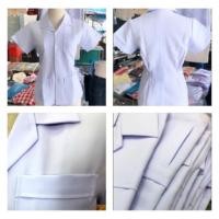 ราคา เสื้อกาวน์ เสื้อเภสัช เสื้อพยาบาล เสื้อกาวน์หมอ ผ้าสแปนเด๊กซ์ เนื้อดี ผ้านิ่ม ไม่ยับง่าย พร้อมส่ง (7443162027)