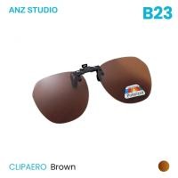 ราคา เลนส์ Clip On Polarized แท้ แบบหนีบ ทรงหยดน้ำ มี 6 สี คลิปออนติดแว่นตา Lens Clip on (24395871667)