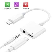 ราคา 2 in 1 Adaptor Earphone Charger Lightning to 3 5mm Jack For iPhone XS MAX 8 7 6s (452979059)