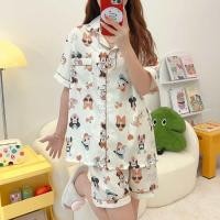 ราคา ชุดนอนผ้าไหมอิตาลี แขนสั้น ขาสั้น พร้อมส่ง ชุดนอน ผ้านิ่ม ใส่สบาย ไหมอิตาลีอก44 (24916489614)