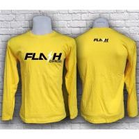 ราคา L008 เสื้อยืดคอกลมแขนยาว เสื้อแขนยาวสกรีน Flash Express สกรีนหน้า หลัง ราคาถูก ผ้ากีฬา ไมโครโพลีเอสเตอร์ หน้า 145แกรม นุ่มลื่นสวมใส่สบาย ระบายความร้อนได้ดี (22097422601)